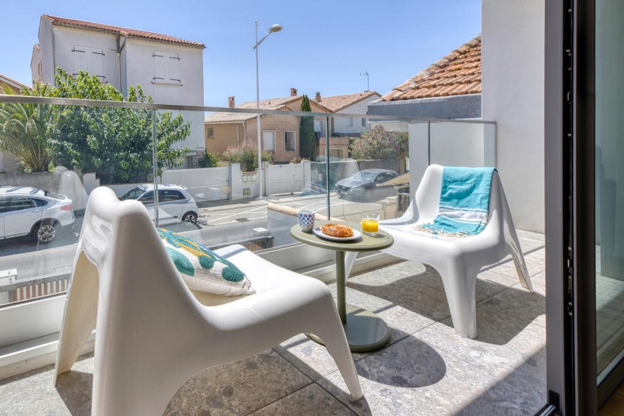 קרנון-פלאז' South-Of-France T2 Neuf Haut De Gamme, Climatise, Parking Gratuit, 2Eme Ligne Balcon מראה חיצוני תמונה